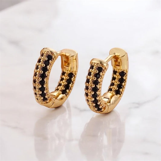 Noir Hoop Earrings